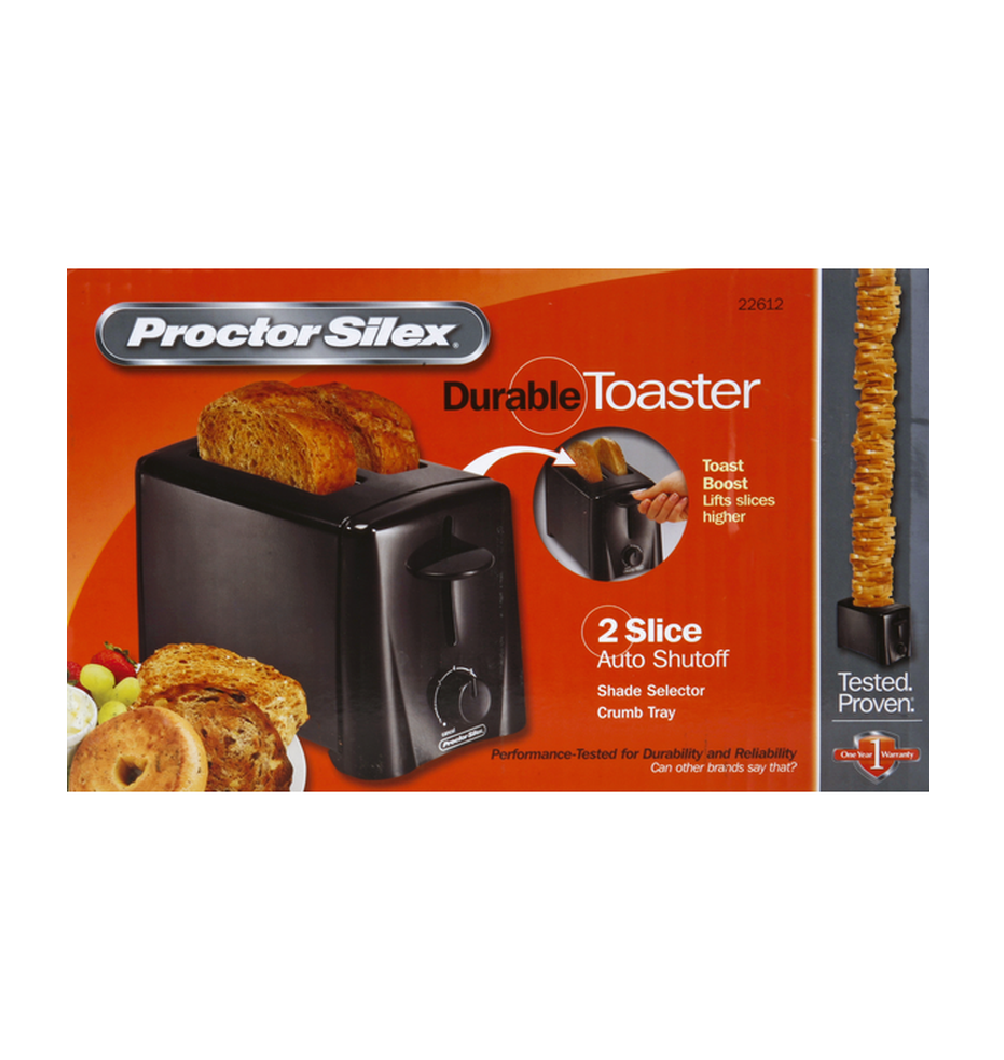 Proctor Silex 2-Slice Toaster, Black